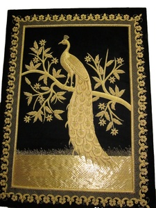 Zari Tenture murale faite à la main Design moderne motif personnalisé Article de décoration pour la maison - Product Image 4