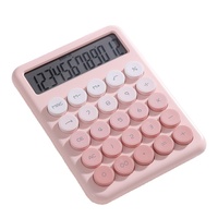 Calculatrice 12 bits colorée en gros mignon clavier mécanique silencieux apprendre bureau calculatrice de logo personnalisé