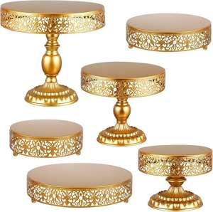 Soporte de metal de 2 niveles hecho a mano para tartas, bandeja de metal para frutas, exhibidor de postres, soportes para cupcakes, herramientas para tartas de la India - ¡Venta caliente! - Product Image 4