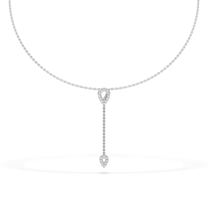 Collar de Diamantes de Corte Redondo de Diseño Premium con Cadena, Collar de Diamantes Naturales con Certificado IGI para Mujer - Product Image 1