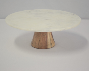 <b>Marble</b> <b>Cake</b> <b>Stand</b> Platter Natural Handcrafted High Quality Wood & <b>Marble</b> <b>Cake</b> <b>Stand</b> - Product Image 1