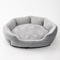 Lit pour chien rond en coton PP orthopédique doux et luxueux, canapé pour animaux de compagnie, fabrication sur mesure OEM ODM, coussin pour canapé pour animaux de compagnie