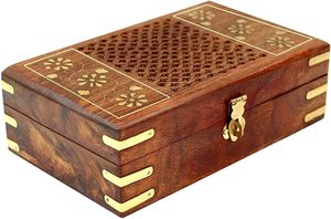 Organiseurs de bijoux |   Boîtes cadeaux en bois |   Boîte de rangement en bois faite à la main |   Boîte de rangement pour bijoux en bois |   Boîtes décoratives en bois. - Product Image 6