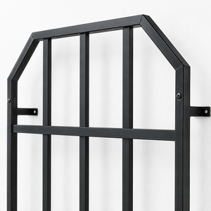 Panel de Rejilla Metálica Negra para Pared, Soporte para Plantas Trepadoras de Exterior, Marco de Cerca para Jardín con Soportes de Montaje, Decoración para Patio - Product Image 5