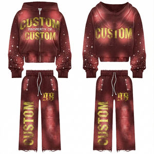 Trajes Deportivos de Algodón con Logotipo Personalizado al por Mayor, MOQ Bajo, Trajes Deportivos para Hombre, Ropa Deportiva Urbana, Directo de Fábrica - Product Image 5
