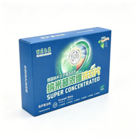 Boîte en carton de haute qualité, haut de gamme, bleue, effet œil de chat, avec impression graphique personnalisée, gaufrage et double insert, pour l'emballage de produits d'entretien ménager