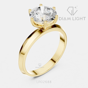 Bague de fiançailles en or blanc 14 carats avec diamant de laboratoire de 1,88 carat, coupe ronde, bague de mariée, certifiée IGI, bijoux fins, cadeau pour femme - Product Image 6
