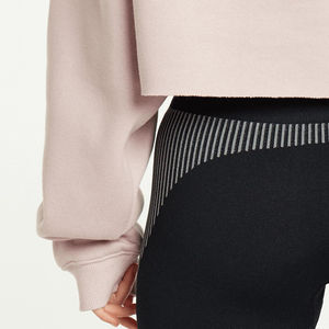 Haut court tendance pour femme 2026 de haute qualité, léger, élégant, décontracté, respirant, 100 % coton molletonné, coupe classique, hiver - Product Image 6