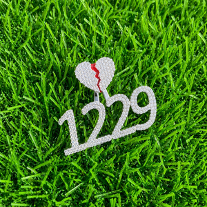 Trendy 925 <b>Silver</b> Gold Plated Custom <b>Initial</b> Lucky Number Moissanite Bling Iced Hip Hop Broken Heart Clasp Enamel Charm <b>Necklace</b> - Product Image 1