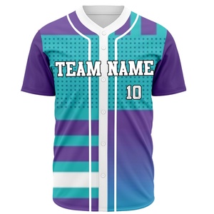 Maillot de baseball brodé personnalisé de qualité supérieure, avec votre nom, votre numéro, votre logo, style d'équipe - Product Image 1