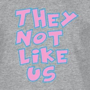 เสื้อยืดแขนสั้นเด็ก Heather Grey ลายกราฟิก สีชมพู สีฟ้า พิมพ์ลายตัวอักษร "They Not Like Us" คอกลม สวมใส่สบายทุกวัน แฟชั่นเด็ก - Product Image 5
