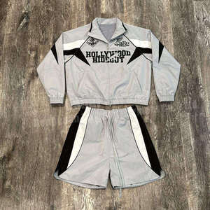 Veste coupe-vent légère personnalisée pour homme, grande taille, maternité, hiver, streetwear, broderie, fermeture éclair, couleur unie, blocs de couleur - Product Image 1