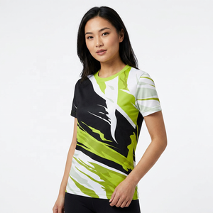 เสื้อยืดผู้ชายพิมพ์ลายแบบซับลิเมชั่น ทรงสปอร์ต แขนสั้น คอกลม ลายเรขาคณิต แห้งเร็ว ทรงปกติ ผ้าโพลีเอสเตอร์ 100% - Product Image 3