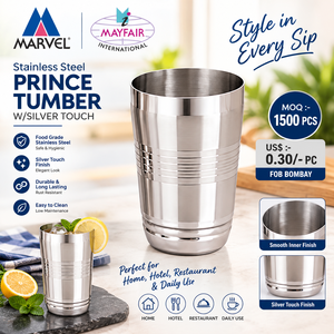 Gobelet Prince en acier inoxydable avec finition argentée - Product Image 3