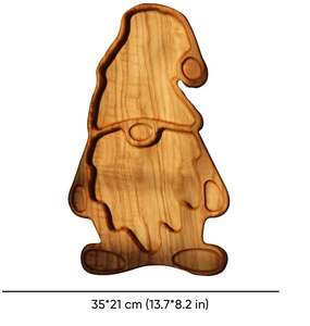 Bandeja de Servir Multifuncional de Bambú Pulido Hecha a Mano con Forma de Oso, Diseño Moderno y Ecológico, Plato para Desayuno y Merienda para Niños - Product Image 2