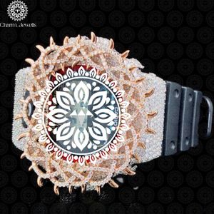 Montre de luxe Charm Jewells en acier inoxydable, cadran analogique 40 mm, verre lumineux, bracelet pour homme, boîtier carré mécanique, étanche 10 bars - Product Image 2