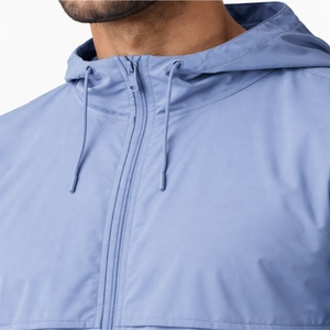 Conjunto de Sudadera Ligera y Pantalones Cortos de Color Sólido para Hombre, Conjunto Deportivo Informal de Dos Piezas para Verano, Transpirable - Product Image 4