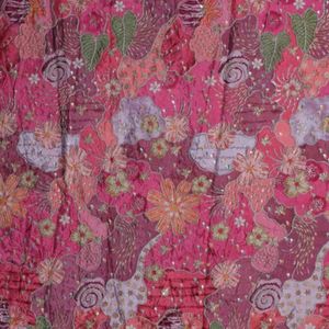 Premium position print with embroidery fabric is a modern textile designed for stylish fashion and <b>garment</b> collections This fabr - Product Image 5