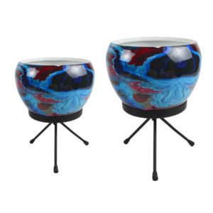 Maceta Decorativa con Estampado Colorido para Plantas Verdes, Macetas Modernas de Metal para Decoración del Hogar, Macetero de Diseño para Piso - Product Image 4