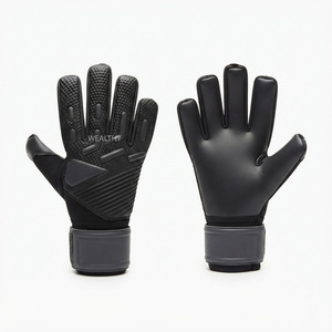 Gants de gardien de but en latex respirants et antidérapants pour le football en extérieur, avec protection des doigts et du pouce, évacuation de l'humidité et fermeture auto-agrippante. - Product Image 1
