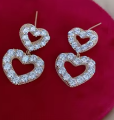 Fantaisie ton argent petits hauts avec Zircon étincelle fantaisie boucles d'oreilles femmes boucles d'oreilles pour fête porter des accessoires de mode Zircon pierre - Product Image 2