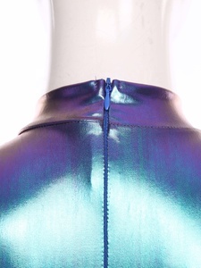 ชุดบอดี้สูทเมทัลลิกสำหรับผู้หญิง สำหรับใส่ไปไนต์คลับ เต้นแจ๊ส ชายหาด ยิมนาสติก การแสดงบนเวที งานปาร์ตี้ และออกกำลังกาย - Product Image 4