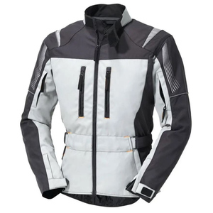Men's Windproof <b>Motorcycle</b> <b>Jacket</b> Full Sleeve Color Blocked Grey Black All Seasons Riding Wear - Product Image 2