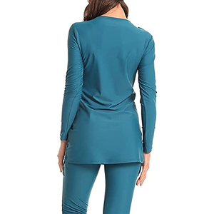 Burkinis personnalisés pour femmes en gros 2026 – Ensemble 2 pièces imprimé en tissu polyester/nylon imperméable, respirant et à séchage rapide de haute qualité - Product Image 4