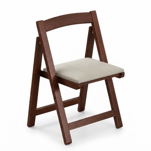 Solid Wood Folding Dining <b>Chair</b> with <b>Cushioned</b> <b>Seat</b>, Portable Stackable <b>Chair</b> <b>for</b> Weddings, Events, Office & <b>Kitchen</b> - Product Image 1