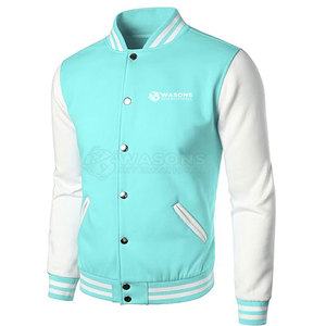 Premium Quality Casual Men's Letterman <b>Jacket</b> with Stand Collar and Front Logo Winter <b>Heated</b> Woolen Fabric Wholesale Clothing - Product Image 2