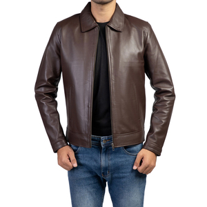 Chaqueta de Cuero Genuino de Alta Gama para Hombre, Ropa Exterior de Moda para Colecciones de Ropa de Lujo - Product Image 1