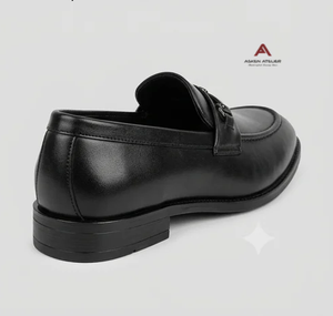 Asken Atelier – Mocassins Homme en Cuir Synthétique à Enfiler avec Boucle Métallique Élégante, Chaussures de Ville Décontractées de Luxe Confortables pour le Bureau - Product Image 4