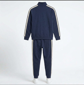 Hawk Eye Sports <b>Men's</b> Slim Fabric Fleece 300g Winter <b>Pullover</b> Hoodie Full-Length Button-Up Tracksuit Set Breathable - Product Image 6