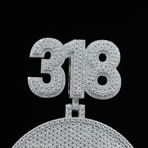 Pendentif personnalisé Hip Hop en moissanite, forme ronde, taille brillant, argent sterling 925, bijoux Hip Hop VVS par Phoenix Enterprise - Product Image 4