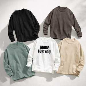 Sweat-shirts pour hommes de qualité supérieure, surdimensionnés, décontractés, en coton French Terry, à manches longues, col rond, 330 g/m², vente en gros - Product Image 3