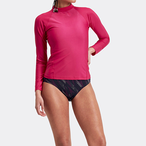 Women's <b>Long</b> <b>Sleeve</b> Rashguard Surfing <b>Swimsuit</b> 100% Polyester UPF50+ Front Logo - Product Image 2