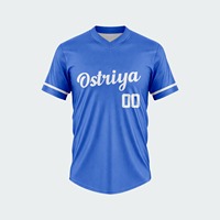 Maillots de baseball personnalisés en gros, imprimés, respirants, antibactériens, à séchage rapide, 100 % polyester, col en V, manches courtes, OEM