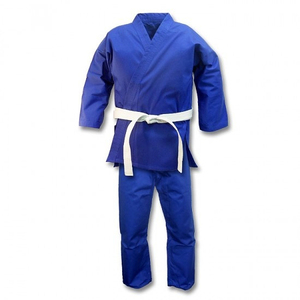 Uniforme de Karate Gi Blanco, Negro y Azul para Niños y Adultos Hecho en Pakistán Uniformes de Artes Marciales Karate Gi Precio al por Mayor - Product Image 5