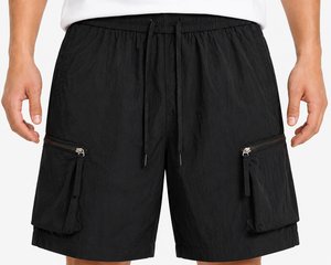 <b>Men's</b> Black Utility Cargo <b>Shorts</b> Lightweight Quick Dry Casual <b>Shorts</b> Multi <b>Pocket</b> <b>Zip</b> Cargo <b>Shorts</b> Drawstring Waist Active <b>Short</b> - Product Image 5