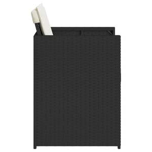 Silla de Patio Negra y Crema para Uso en Jardín - Product Image 6