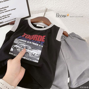 Vêtements pour bébés garçons de qualité supérieure, style décontracté d'été, coton, motif de dessin animé, vêtements de maison respirants, tenue d'été pour les tout-petits - Product Image 3