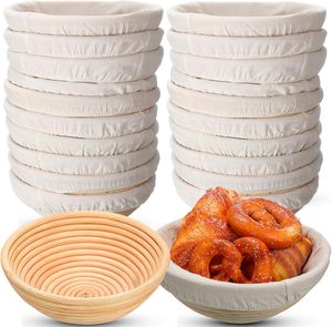 Cesta Banneton con Forro, Cesta Redonda de Mimbre para Fermentar Pan, Hecha a Mano para Panadería Casera y Panaderos Profesionales - Product Image 5
