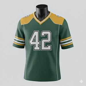 Los Mejores Diseños, Jersey de Fútbol Americano Unisex Sublimado Personalizado Antiarrugas, Manga Corta, 100% Poliéster Transpirable - Product Image 1