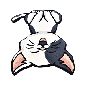 Tapis en laine tufté à la main en forme de chat mignon, tapis de sol 3D doux sculpté en silhouette de chaton anime pour chambre d'enfant - Product Image 4