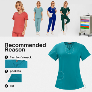 Nouveauté 2026 – Blouses médicales unisexes en toile écologique à col montant, personnalisables avec logo, pour hôpitaux et laboratoires - Product Image 5