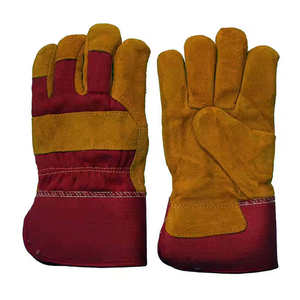 Men's Heavy-Duty Synthetic Leather Cow Split Mechanic <b>Gloves</b> Breathable <b>Waterproof</b> Anti-Slip <b>Work</b> Hand Safety <b>Gloves</b> Daily - Product Image 5