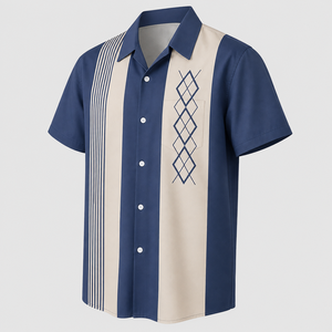 Camisa Casual de Manga Corta para Hombre, Color Beige, Elegante, Mezcla de Algodón/Poliéster, Secado Rápido, Ecológica, Transpirable, Diseño Contemporáneo - Product Image 4