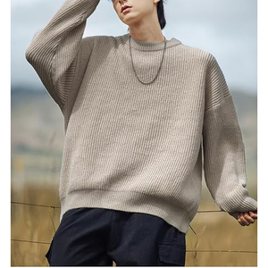 Men Anti-Pilling Crew Neck Classic <b>Pullover</b> <b>Sweater</b> Viscose Cotton Soft Knit Casual Layering Essential Winter Top Front Logo - Product Image 3
