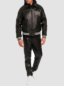 เสื้อแจ็คเก็ตบอมเบอร์หนังแท้ Avirex ลายจระเข้ สไตล์นักบิน - Product Image 2