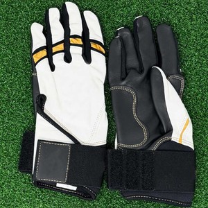 Adult Professional Baseball Batting Gloves Leather Palm Anti-Slip Breathable Back Premium Quality Ambidextrous <b>Hook</b> Loop Closure - Product Image 1